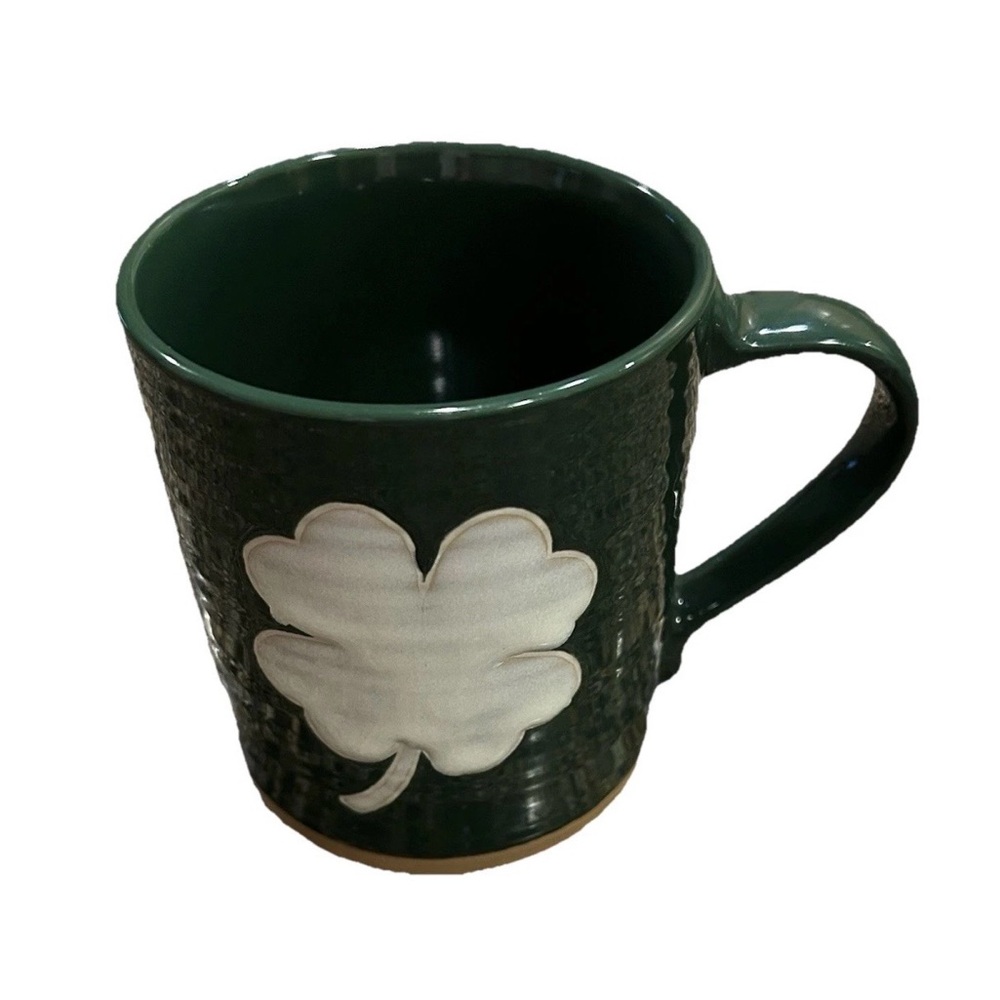 Lucky Shamrock 4 Leaf Clover Coffee Mug, 16 Ounces, Green, Love It, 2020